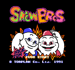 Snow Bros. title screen for Famicom